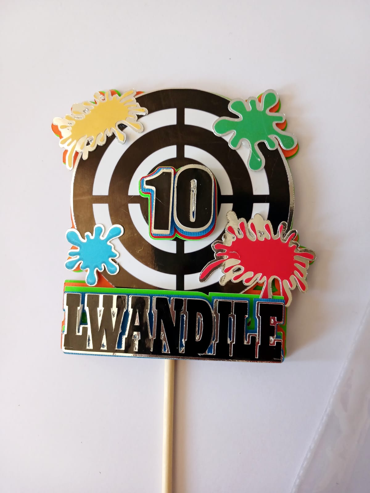 Paintball cake topper