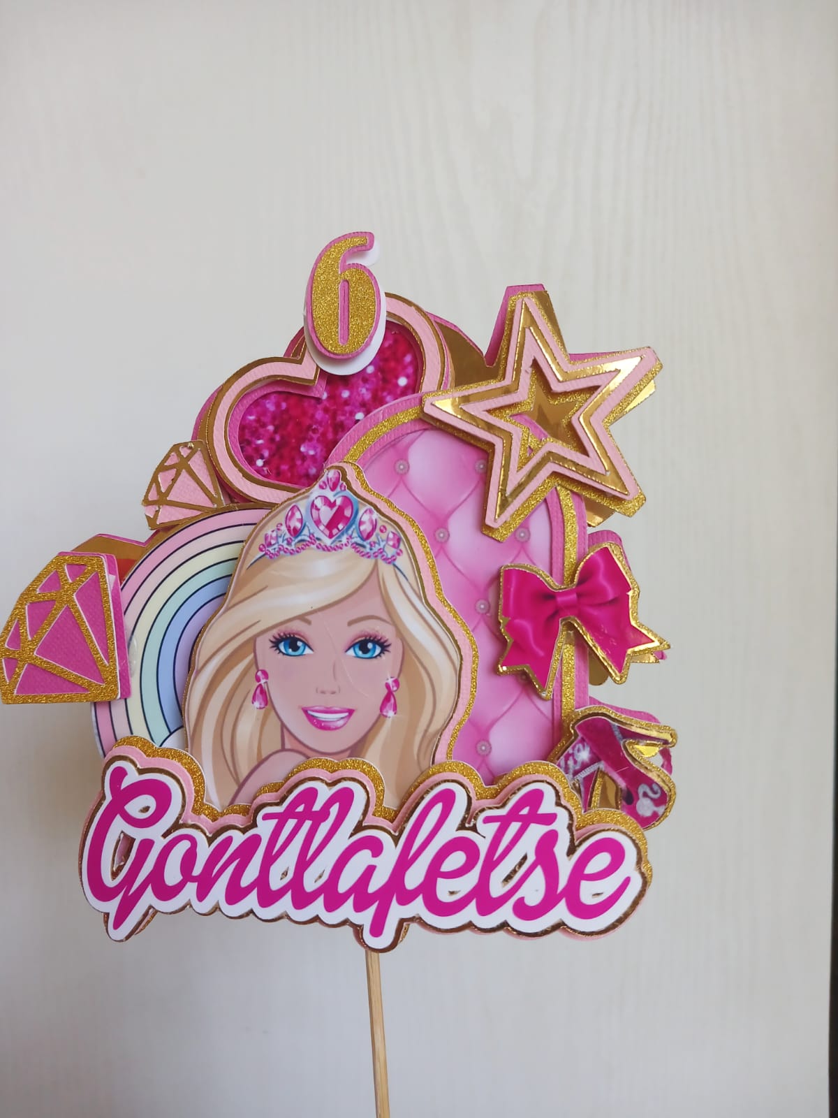 Barbie girl cake topper