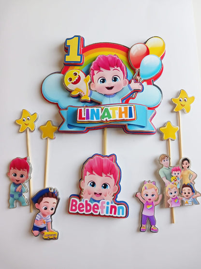 Bebefinn family cake topper