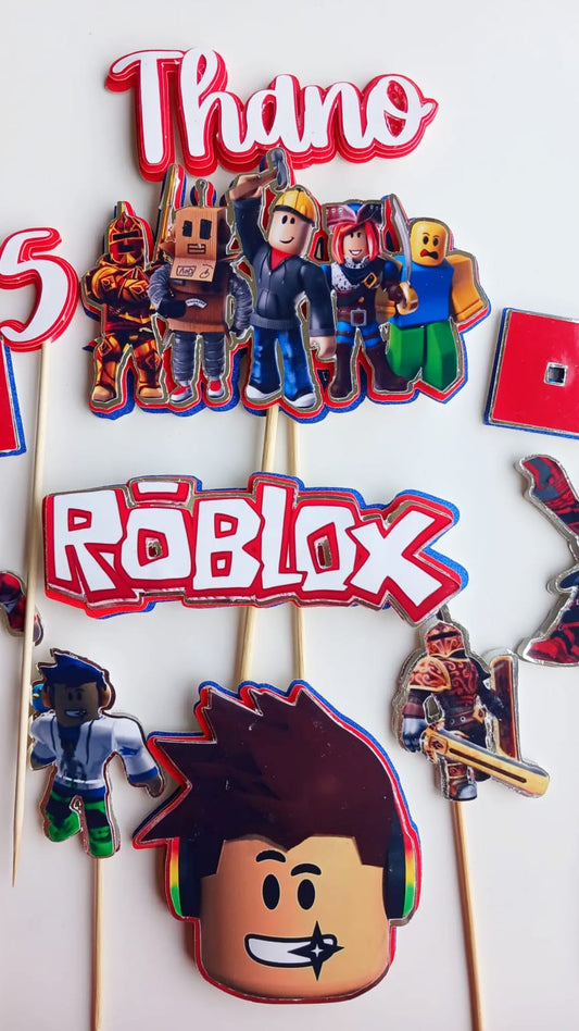 Roblox cake topper