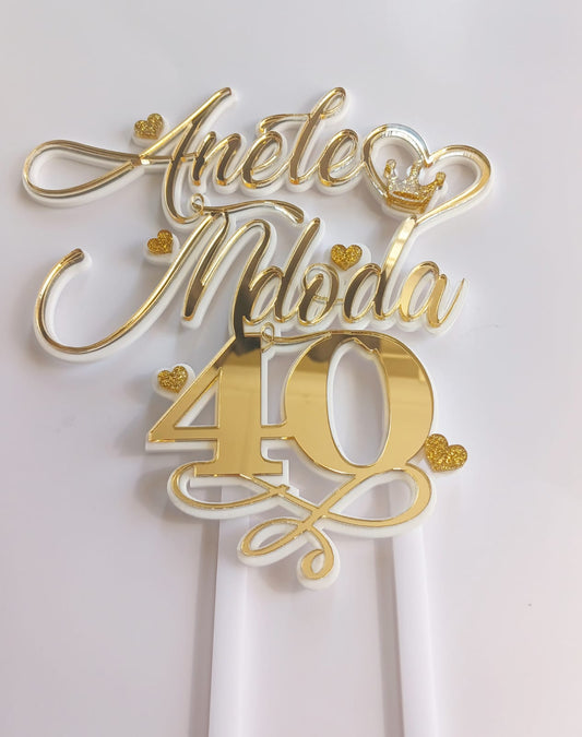 Layered Acrylic caketopper