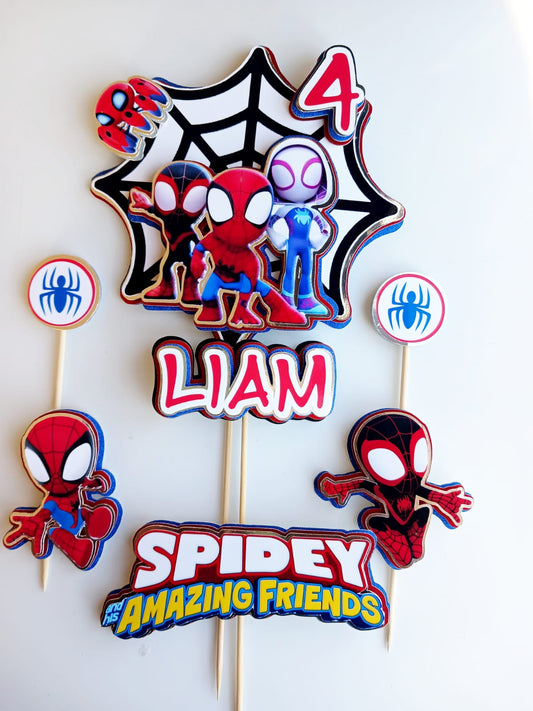 Spiderman multiverse cake topper