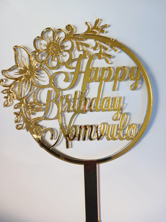Detailed Acrylic cake topper