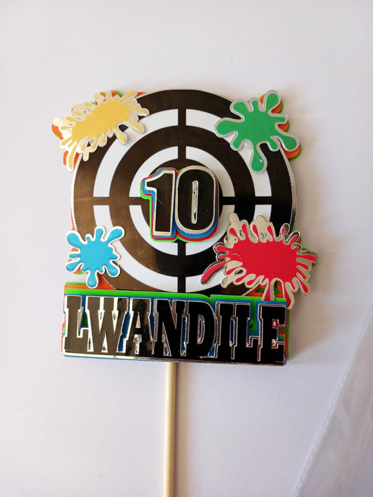 Paintball cake topper